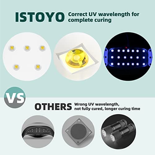 ISTOYO 48W Lumière UV pour Résine Double Longueur d’onde et Mini Lampe UV Portable, Kits de Résine Pour Résine UV, Moules en Résine, Fabrication de Bijoux
