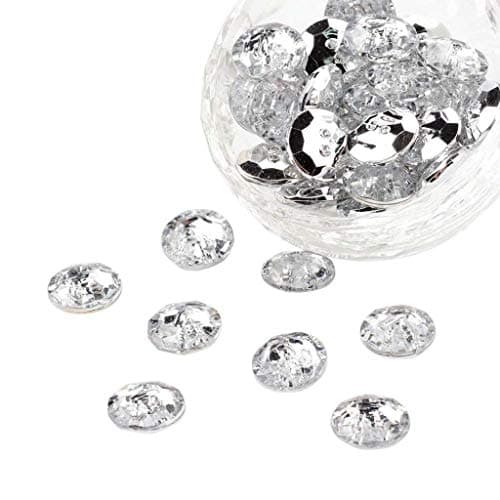 LOT 10 BOUTONS FANTAISIES STRASS TRANSPARENT 10 mm - 2 TROUS - CREATION COUTURE SCRAPBOOKING