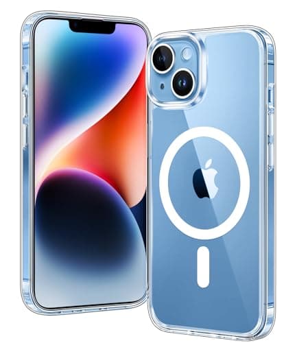 FNTCASE Coque pour iPhone 13 : iPhone 14 - Protection magnétique Militaire Contre Les Chutes - Anti-jaunissement - Coque de Protection Robuste et Durable résistante aux Chocs - 6,1"