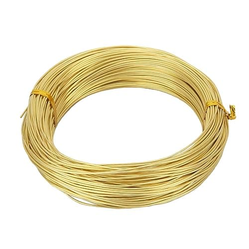 ZDLSDL Fil en laiton, 1 mm, diamètre du fil en laiton Ø 1 mm, longueur 50 m