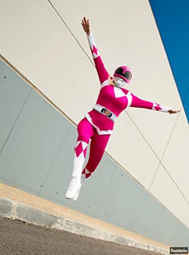 Funidelia | Casque Power Ranger Rose adulte pour femme Super héros, Dessins Animés - Accesoires pour Adultes, accessoire pour déguisement - Rose