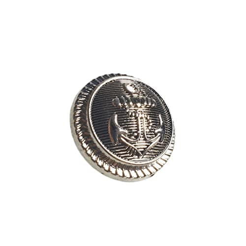 Lot de 25 boutons en métal, boutons pour veste, boutons de manteau, boutons résistants et de haute qualité, motifs de boutons, boutons pour vêtements, boutons, boutons à coudre (argent3, 18 mm)