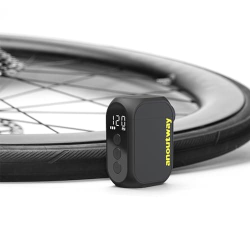 anoutway Mini Pompe à vélo, Pompe à vélo avec manomètre numérique, Pompe à air électrique pour vélo, arrêt Automatique pour VTT, vélo de Route AT1 Pro