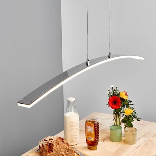 LED Suspension Lorian (Moderne) en Argent e. a. pour Salon & Salle à manger (à 216 lampes,), Suspension, lampe, plafonnier, suspension