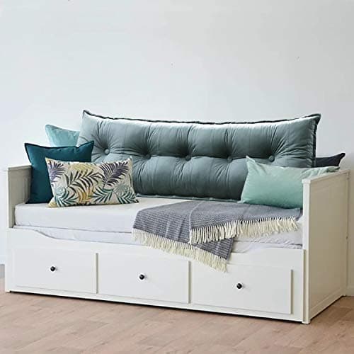 Johnear Coussin de Dossier pour canapé, Cale Dos Plage,Traversin Grand Coussin de Lecture en Velours, Oreiller Triangle Compensé Wedge, Coussin Lombaire, tête de lit, Coussin pour Jambes, Gris 160 cm