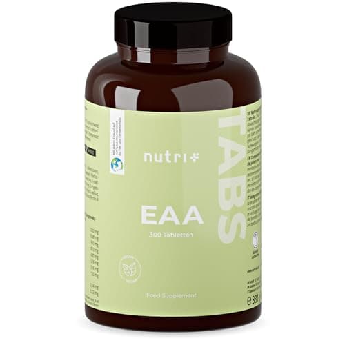 EAA comprimés hautement dosé + végétalien - 300 comprimés de 1025mg chacun - acides aminés essentiels - sans glucides + stéarate de magnésium - supplément d'acides aminés