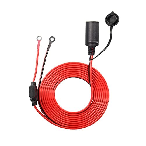 SinLoon 10FT 16 AWG prise allume-cigare femelle câble robuste avec porte-fusible à lame 15A 12V 24V câble d'alimentation cc, Moderne