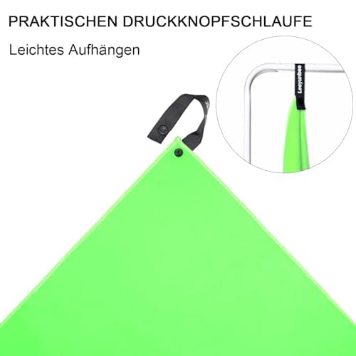 Leeyunbee Lot de 2 Serviettes en Microfibre, 160 x 80 cm Serviette de Bain et 80 x 40 cm Petite Serviette, Serviette de Sport à Séchage Rapide, Serviette Microfibre Compacte pour Sport, Voyage (Vert)