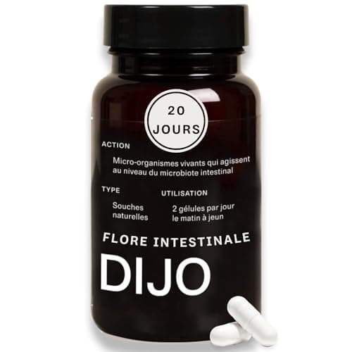 DIJO - L'indispensable Probiotique - Renforcement de la Flore Intestinale - 8 Souches de Bactéries & 28 Milliards d'UFC - Gélules Gastro-Résistantes - Végan - Fabriqué en France (EXPRESS 20 JOURS)