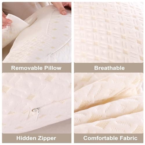 Coussin de Grossesse pour Dormir, Coussin d'Allaitement, Coton Oreiller de Grossesse de Soutien du Corps pour Maintenir Votre Dos, Ventre, Coussin de maternité avec Housse Amovible(Blanc & Grand)