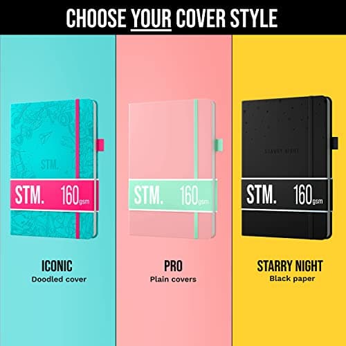 Scribbles That Matter A5 Bullet Dotted Journal + Stylo gratuit! Ton carnet a5 pointillés Couverture rigide 160 g/m2, 150 papier épais résistant aux saignements pour le travail (5,75 x 8,5) pouces