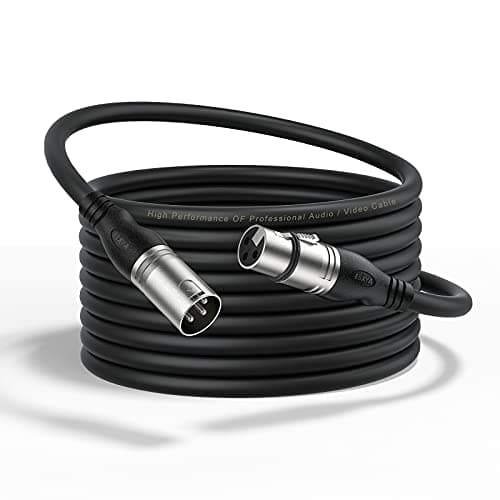 EBXYA Câble XLR Câble de microphone 3M 2Pack - Câble XLR équilibré 3 broches mâle à femelle Câble DMX Câble de raccordement XLR