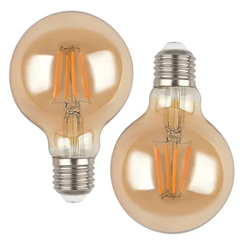 SCNNC Ampoule LED E27 Vintage Dimmable 4W G80 220-240V 400LM Blanc Chaud
