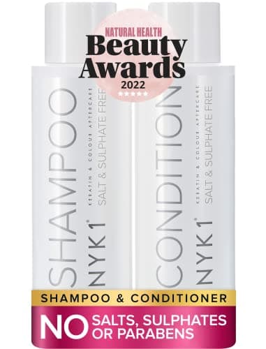 NYK1 Shampoing Sans Sulfate Et Après-Shampoing Duo (500ml x2) Shampoing Sans Sulfate Sans Silicone Sans Paraben Et Apres Shampoing Lissage Bresilien