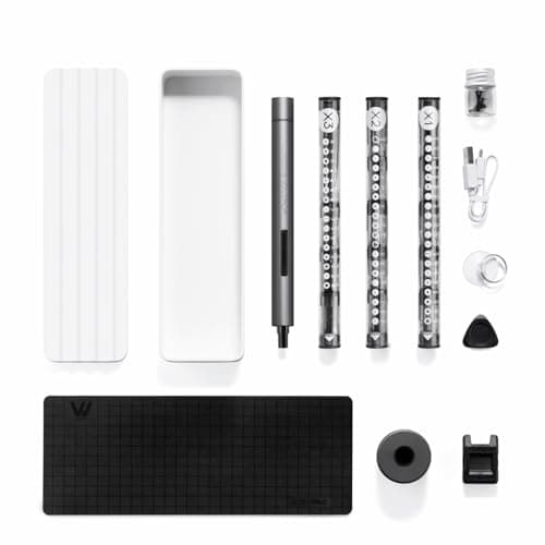 wowstick Tournevis Precision 1F+Magnétique avec Lampe LED et Tapis, 56 Embouts pour Réparation Téléphone Portable, Ordinateur, Appareil Photo, etc