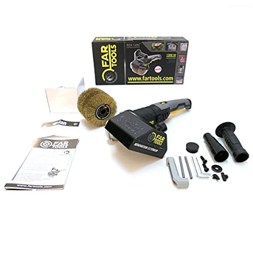 Fartools REX120C Rénovateur extérieur 1300W, Brosse laiton 120X100MM, Noir