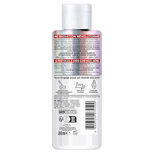 L'Oréal Paris - Routine Capillaire Réparatrice pour Cheveux Abîmés & Sur-Sollicités - Pré-Shampooing + Shampooing + Démêlant - Complexe à l'Acide Citrique - Elseve Pro Bond Repair - 3 Produits