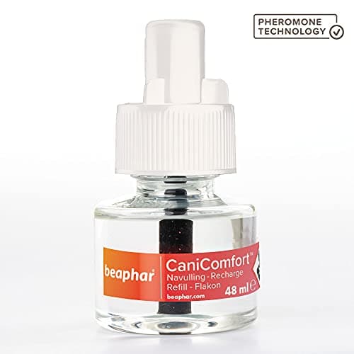 BEAPHAR – CANICOMFORT – Recharge pour diffuseur électrique de phéromones pour chien – Réduit le stress et les comportement non désirés sans dépendance ni somnolence – Prêt à l'emploi – 1 x 48 ml