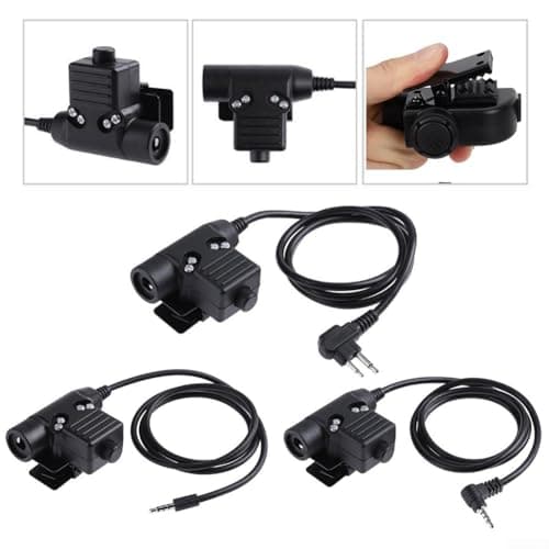 RANRAO Casque radio PTT, U94 Adaptateur PTT Push To Talk pour talkie-walkie pour BaoFeng UV-5R pour Kenwood pour Z – Tactique (pour Motorola B), 1511477994