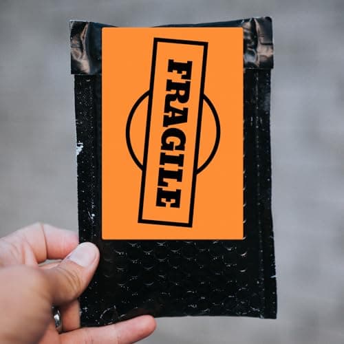 YIKIADA Lot de 250 étiquettes thermiques rectangulaires en vinyle imperméable pour code QR et adresse de bureau Orange 15,2 x 10,2 cm