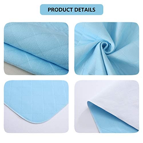 Beedsooth Imperméable Alèse Protège Matelas Coussin, Absorbant Pad Incontinence, Couvre Matelas Lavable de Lit Bébé Enfants Adultes - 70x90cm, Bleu
