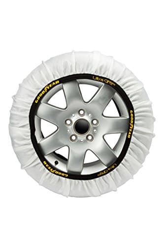 Goodyear Jeu de 2 Chaînes à Neige en Textile pour Voitures Ultra GRIP Taille M, Blanc