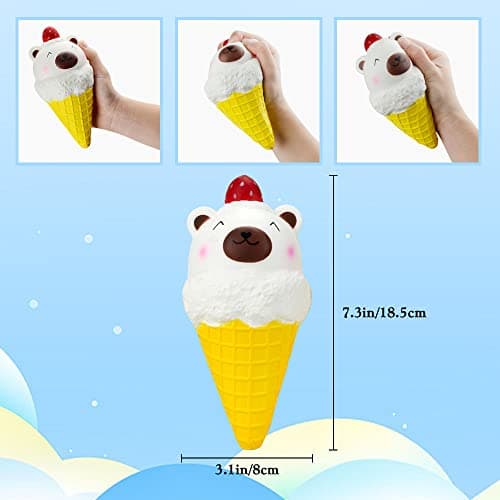 4 Pièces Squishy Kawaii Squishies Jouet, DJLLA Squishy Kawaii Anti Stress Jouets de Stress pour Les Enfants, Les Filles, Les Sarçons, Les Adultes