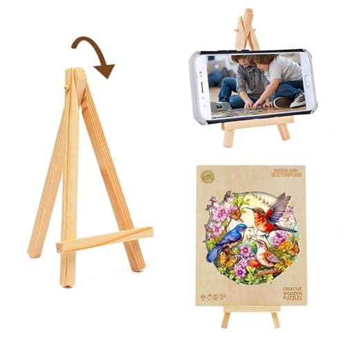 Blumuze Puzzle Bois Adulte 290pcs,Oiseaux et Papillons Puzzle en Bois Animaux, Puzzles en Bois Animal Unique pour Adulte, Wooden Puzzles L-13.3 * 13in