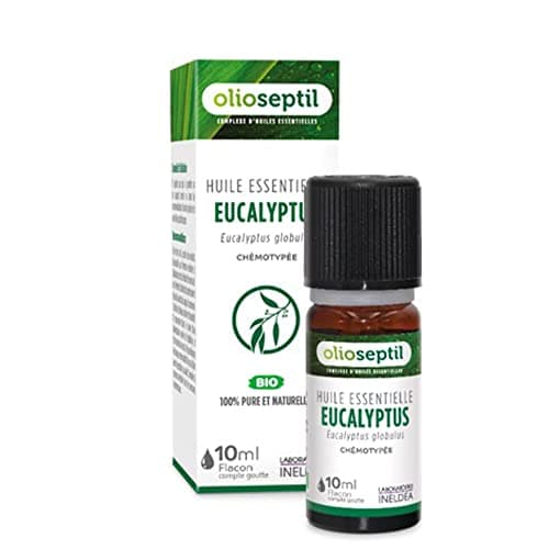 OLIOSEPTIL - Huile essentielle d'Eucalyptus Globulus - 100% Pure et naturelle - BIO - HEBBD (biochimiquement et botaniquement définie) - 100% origine naturelle - Flacon 10ml