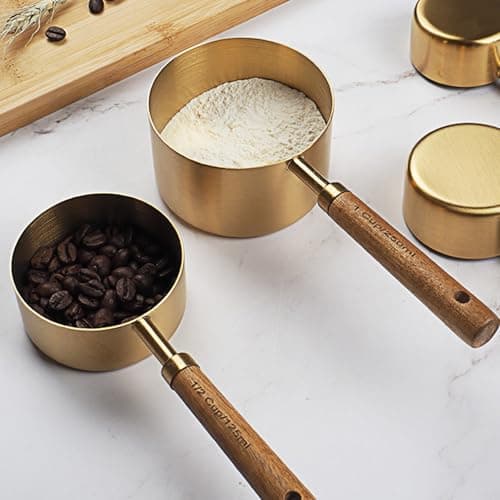 JSGHGDF Lot de 8 tasses à mesurer en acier inoxydable pour la cuisine, medium, M