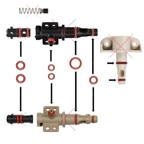 Kit d'entretien de joint torique compatible avec Phillips Saeco Spidem Gaggia RI EP HD SM SUP pour machines à café, soupape d'écoulement, piston d'infusion du groupe café Set-49 + tube de graisse