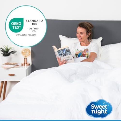 SWEET NIGHT Sweetnight - Housse intégrale Matelas imperméable 90x190 cm | Anti-Punaise de lit et Anti-acariens | Rénove Matelas | Fermeture à glissière | sans Traitement Chimique | EP. jusqu'à 30 cm