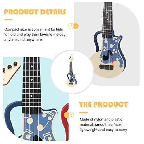 Toddmomy 1 PC Mini Guitare Jouet Enfants Ukulélé Guitare Jouet Enfant Guitare Instrument De Musique Accessoires Photo pour Les Tout-Petits Et Les Enfants D'âge Préscolaire