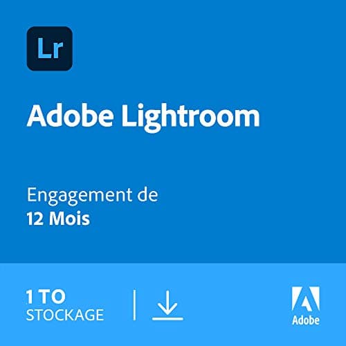 Adobe Lightroom 1 TO | fonctionnalités IA | 1 an |PC/Mac |Téléchargement