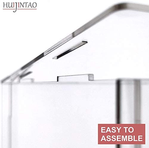 Huijintao Vitrine pour Collection, Vitrine Figurine, Vitrine Acrylique, Vitrine Exposition Transparent pour Voitures Miniatures, Figurines, Objets de Collection (15x15x25 cm)