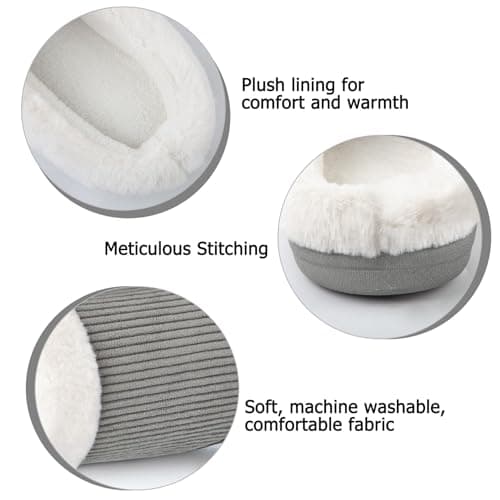 Wostock Pantoufles pour Femmes, Chaussons Femme Hiver, Chaudes et Confortables, Pantoufles en Peluche pour Femmes pour L'intérieur et L'hiver