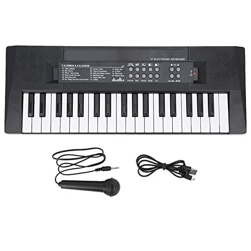 Clavier électrique Clavier musical électronique portable à 37 touches avec fonction d'enregistrement de microphone pour l'apprentissage des enfants