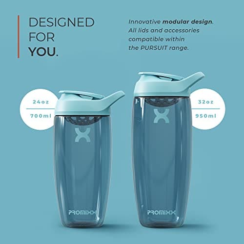 Promixx Shaker – Bouteille shaker de protéines de qualité supérieure pour shakes complémentaires – Facile à nettoyer et durable, 700 ml, Blanc Arctique
