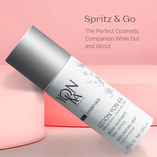 Lotion Tonique Yonka pour Peaux Sèches et Sensibles 50ml - Brume Vivifiante Sans Alcool - Hydrate, Purifie, Apaise et Rééquilibre - Aux 5 Huiles Essentielles - Spray Vaporisateur - 99,7% Naturelle
