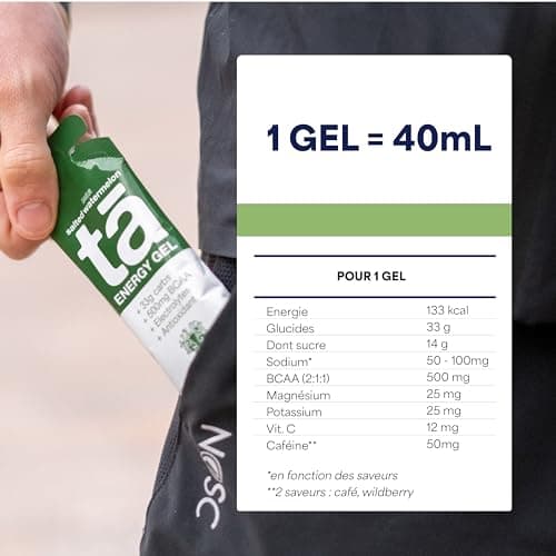 TA ENERGY - Gel Energétique - Mandarin Orange x24 - Energie - Sodium - BCAA - Antioxydants - Idéal pendant les activités sportives 133Kcal