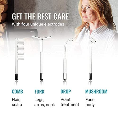 GESS Darsonval SuperNova Appareil à haute fréquence, 4 tubes, thérapie micro-courante, élimination des rides, anti-âge, la peau, cheveux corps visage