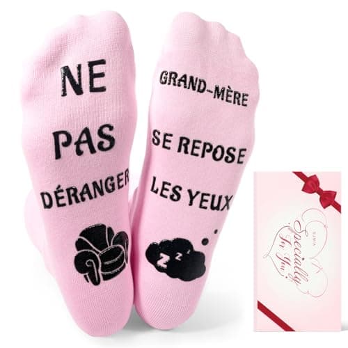 Sunia Cadeau Noel Femme, Chaussettes Humour Femme 39 42,Cadeau Femme Original Utile,Chaussettes Rigolotes Femme,Cadeau Maman Mamie Soeur Nounou,Cadeau Rigolo Anniversaire Saint Valentin Fete des Meres