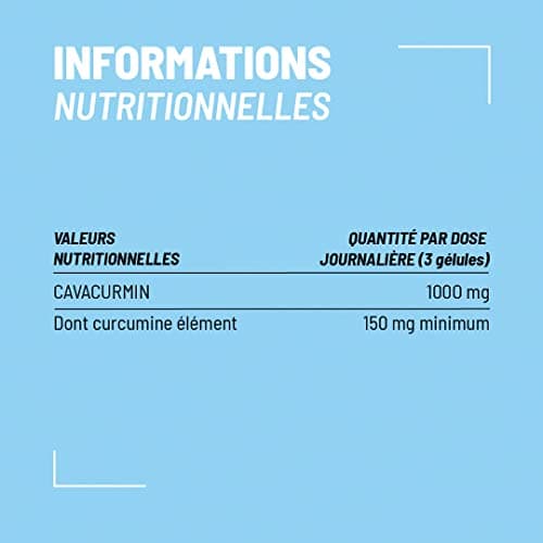 Nutripure | Active Curcumine 100% pure Cavacurmin® | Vegan | Antioxydant & anti inflammatoire naturel | Hydrosoluble : biodisponibilité 39X sans additif nocif | 90 gélules | 1 Mois | Made in France