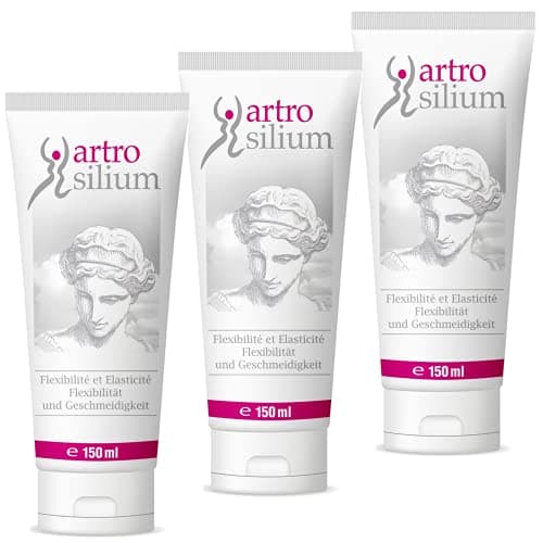Artrosilium Gel Silicium Organique 3x150ml | Gel Articulaire surconcentré en Silicium Organique | Gel de Massage à utilisation cutanée quotidienne pour une Cure de 4 Semaines | Lot de 3 Gels (3x150ml)