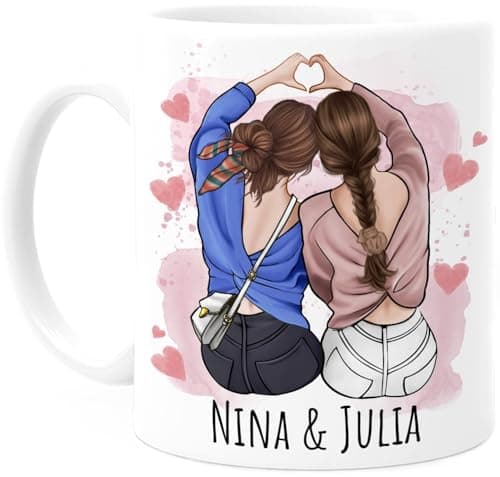 Cupdarling® Tasse Personnalisable Cadeau Collègue - 3 Collègues féminines - Cadeau Depart Collegue De Travail - Cadeau Anniversaire Femme - Tasse Collegue De Travail - 330 mL Céramique