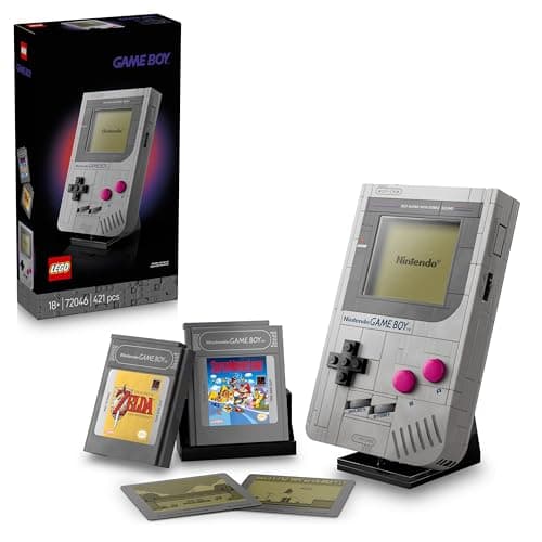 LEGO Super Mario Game Boy - Set de Construction pour Adulte - Maquette de Nintendo à Exposer avec 2 Cartouches Dont Zelda - Support Inclus - Idée de Cadeau Rétro pour Fans de Jeux Vidéo 72046