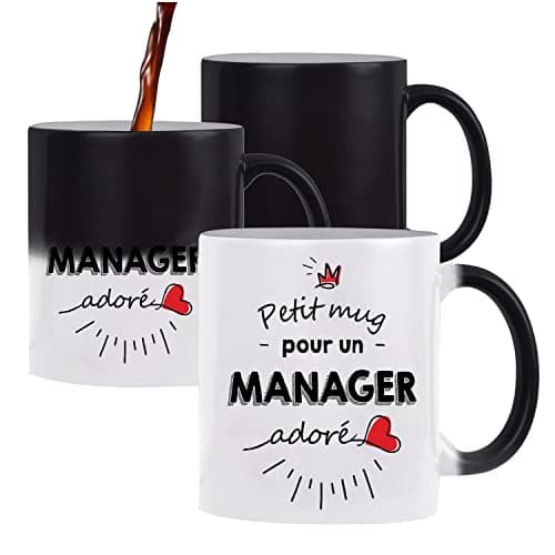 Planetee Tasse Petit Mug magique d'un Manager adoré | Idée Tasse Cadeau Travail Boulot Métier Départ Retraite Collègue Homme Anniversaire Noël