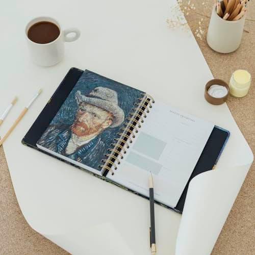 Kokonote - Agenda Annuel Semainier 2025 Scolaire, Van Gogh | Agenda Spirale, Planner 2025