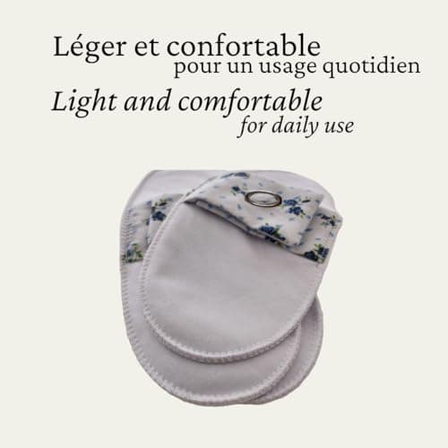 Fait main en France: Lot de 5 Protège-slips Lavable - 100% Coton (S)