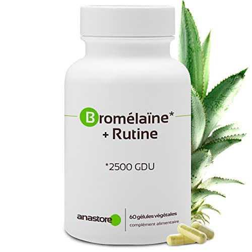 BROMÉLAÏNE + RUTINE * 375 mg / 60 gélules * Anti-inflammatoire, Antioxydants * Garantie Satisfait ou Rembours * Fabriqué en France